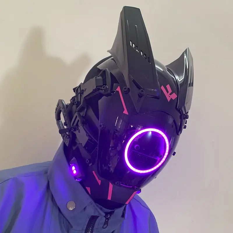 punk mask cosplay men round light braids mask cosplay - Temu