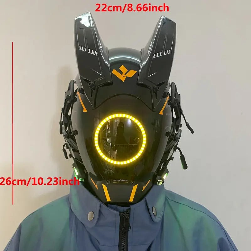 punk mask cosplay men round light braids mask cosplay - Temu