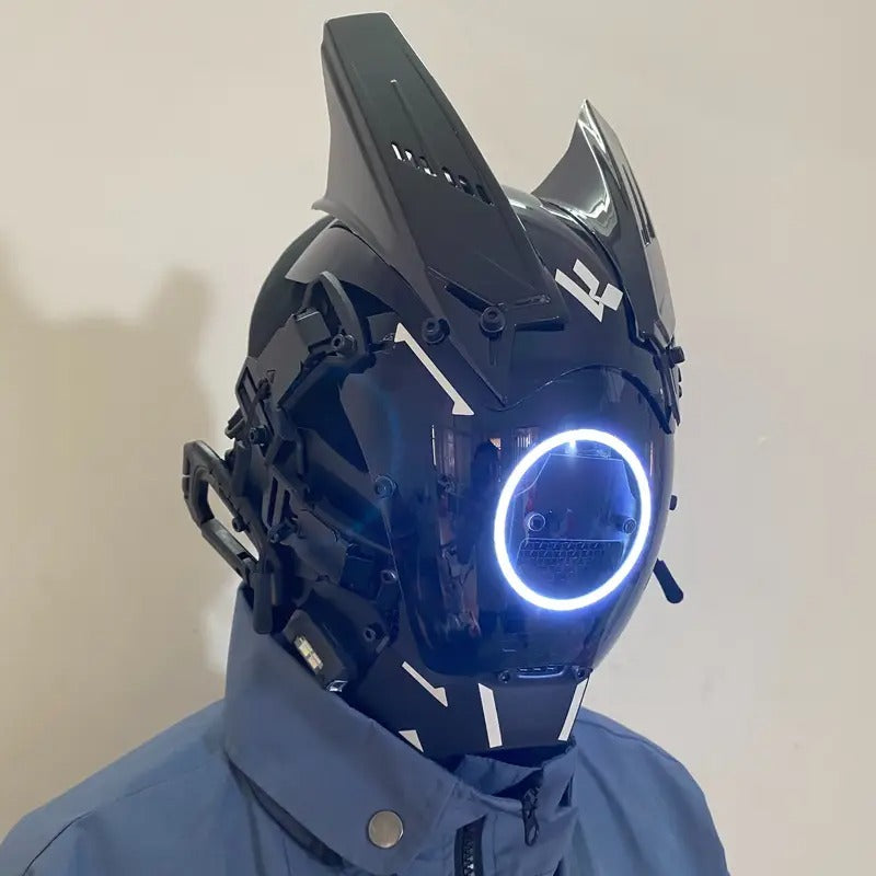 punk mask cosplay men round light braids mask cosplay - Temu