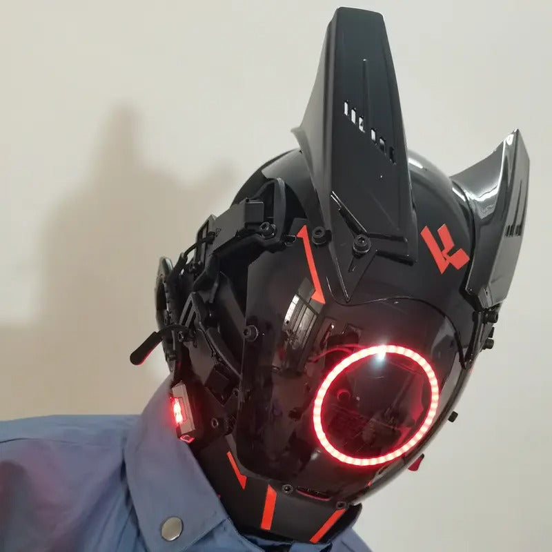 punk mask cosplay men round light braids mask cosplay - Temu