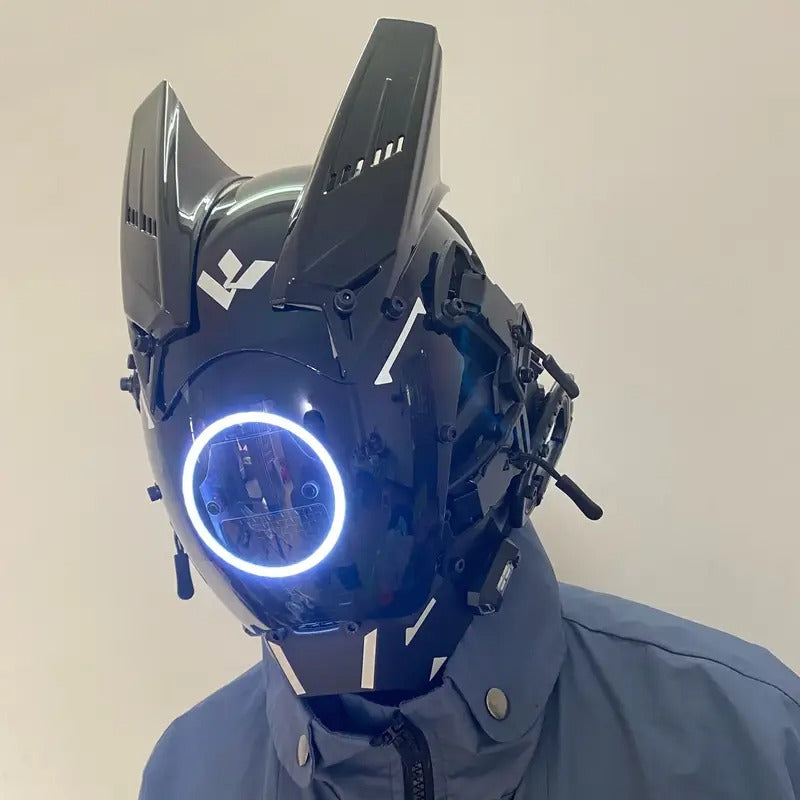 punk mask cosplay men round light braids mask cosplay - Temu