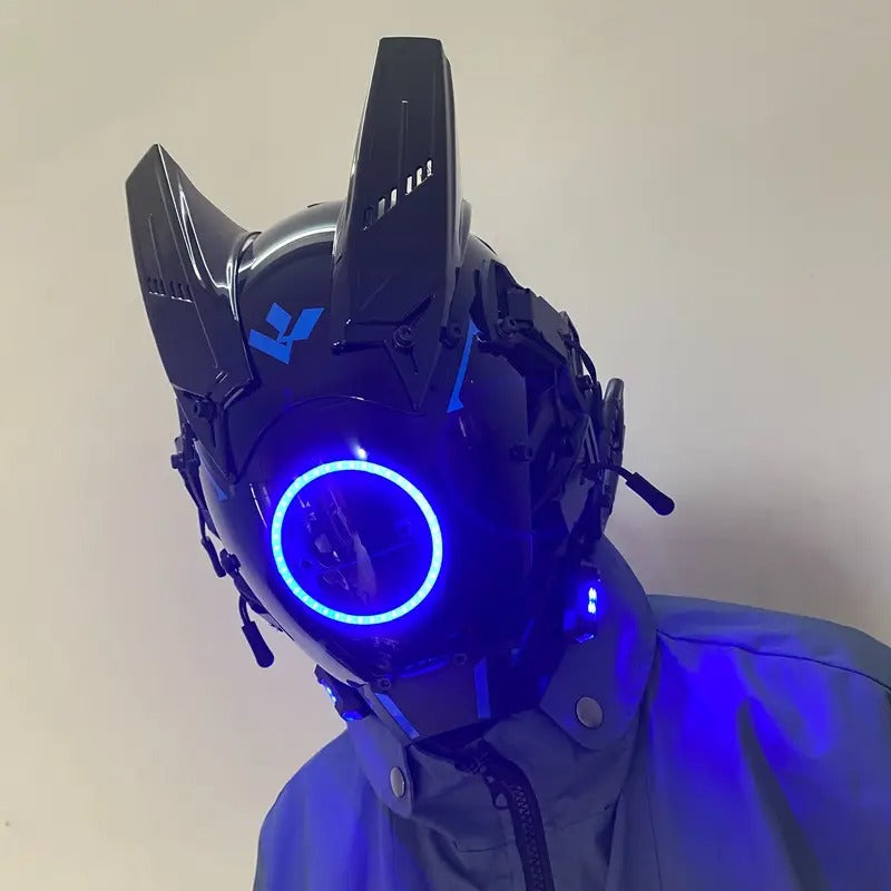 punk mask cosplay men round light braids mask cosplay - Temu