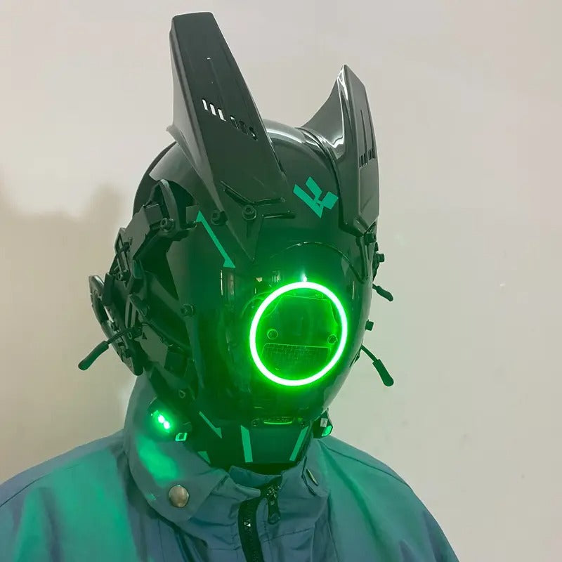 punk mask cosplay men round light braids mask cosplay - Temu